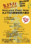 12月15日は、「Nuclear Free Now さようなら原発世界大集会」