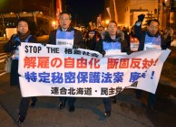 解雇の自由化反対!生涯『ハケン』に異議あり!特定秘密保護法案の即時廃案12・4総決起集会