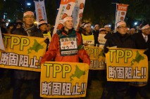 TPP批准反対『権力の暴走は許さない』=「11.4TPP承認に反対する緊急行動」