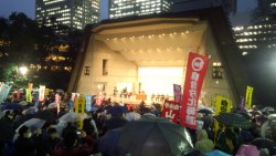 【道民運動】「憲法を破壊する集団的自衛権行使反対!戦争をさせない1000人委員会出発集会」に北海道から50人が参加