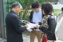 【青年部】「戦争をさせない街頭署名行動」104筆を集約!