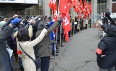 【賃金労働部】たたかいはヤマ場、組合員・家族の願いをうけ最後までたたかう=全道昼休み総決起集会