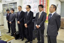 【本日の来局者】道本部と連携し頑張る=市町村共済労組執行部