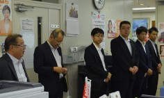 【本日の来局者】北海道公立学校職員組合連合(道学組)新四役が来局しました。